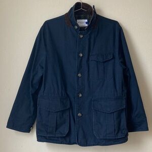 Peter Manning Tribeca Field Chore Barn Jacket Navy Blue Plaid Lined Sz 2X (S)